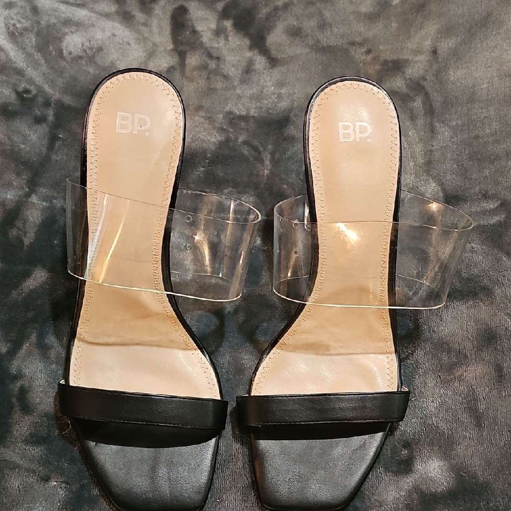 BP Black and Transparent Women's Sandals